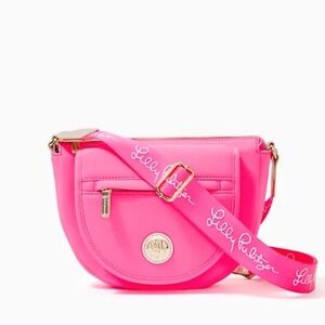Lilly Pulizer pink Giovanna Neoprene Crossbody bag NWT still in shipping plastic